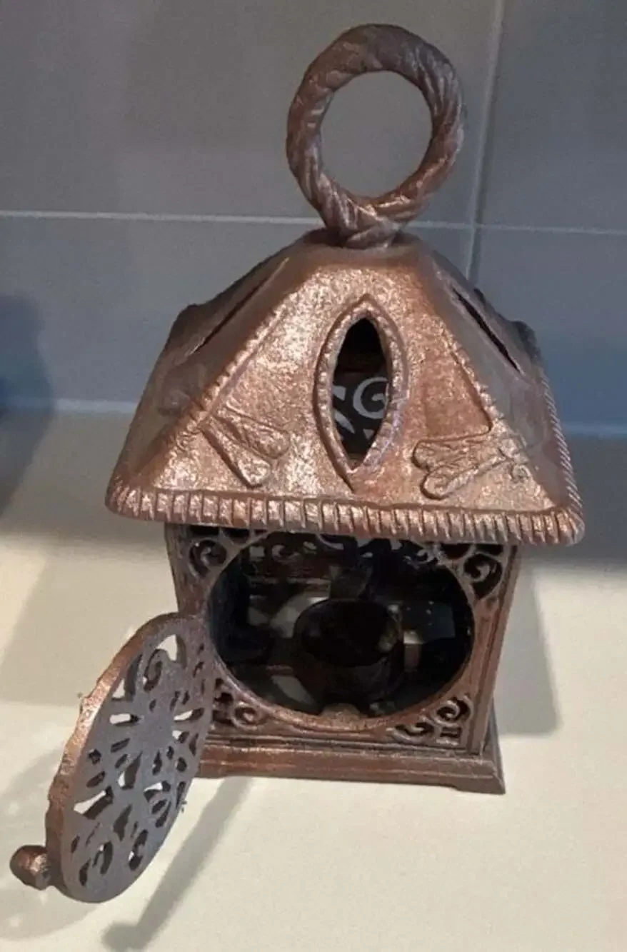 Pagoda Bronze Cast Iron Tealight Candle Holder Lantern